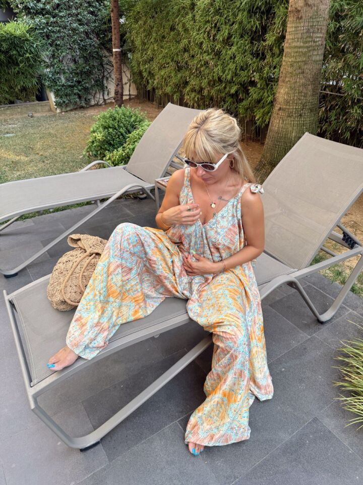 TURUNCU ŞAL DESEN İTHAL TULUM