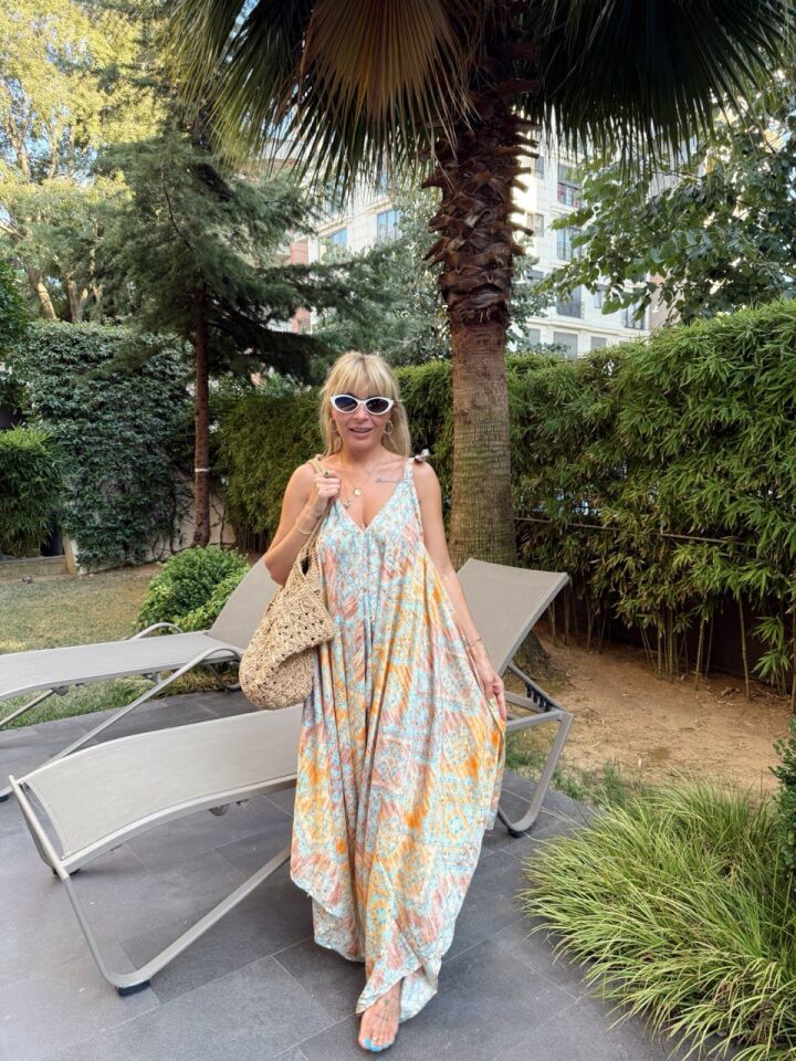 TURUNCU ŞAL DESEN İTHAL TULUM