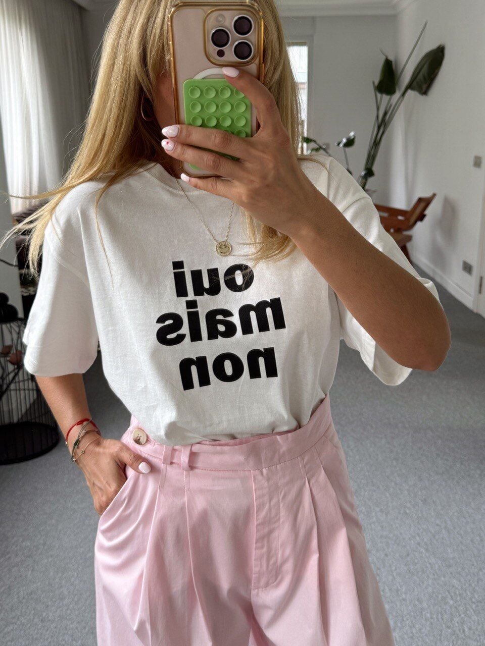 OUİ MAİS NON BASKILI TSHİRT