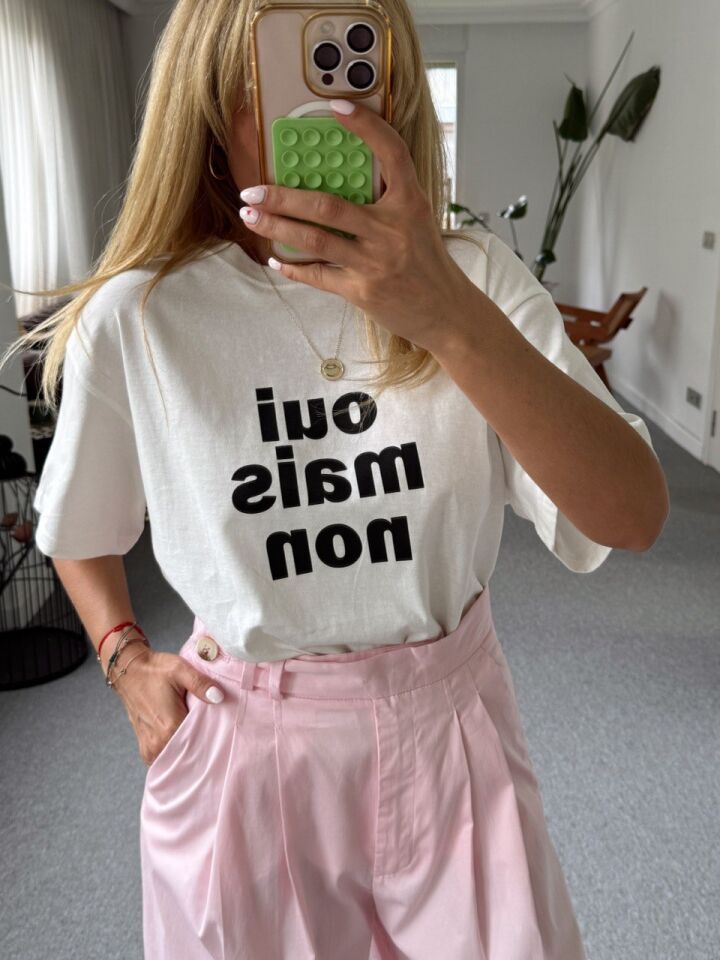 OUİ MAİS NON BASKILI TSHİRT